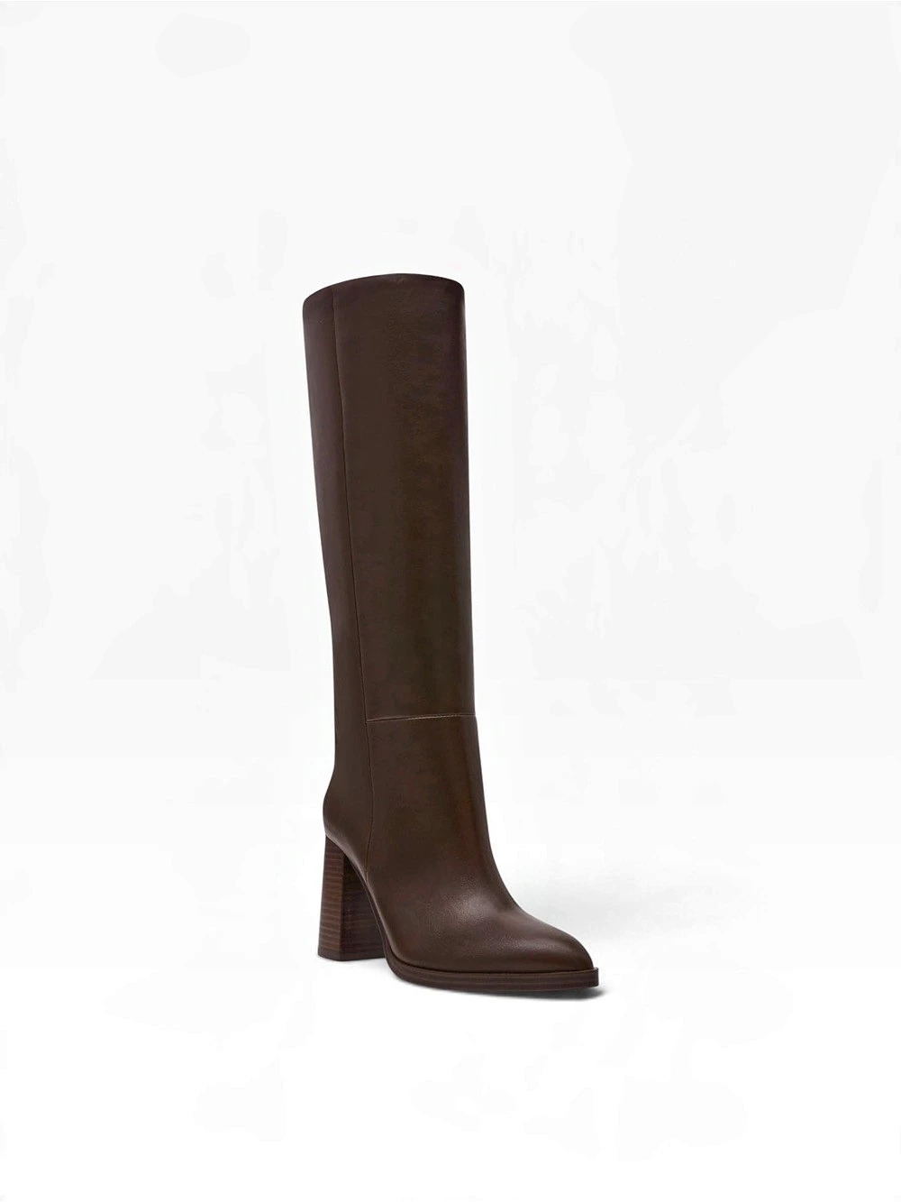 DV Dolce Vita Women's Bardonny Knee-High Block Heel Boots, Brown Smooth Size 7.5